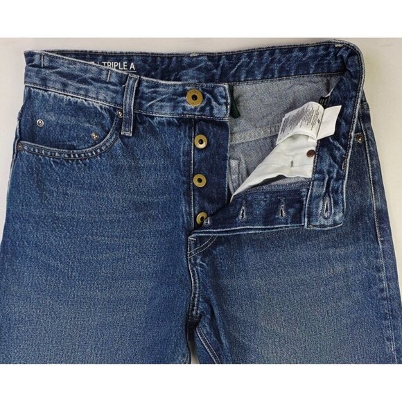 G Star Raw Size 30x34 Mens Triple A Regular Straight Button Fly Blue Denim Jeans - Picture 10 of 12